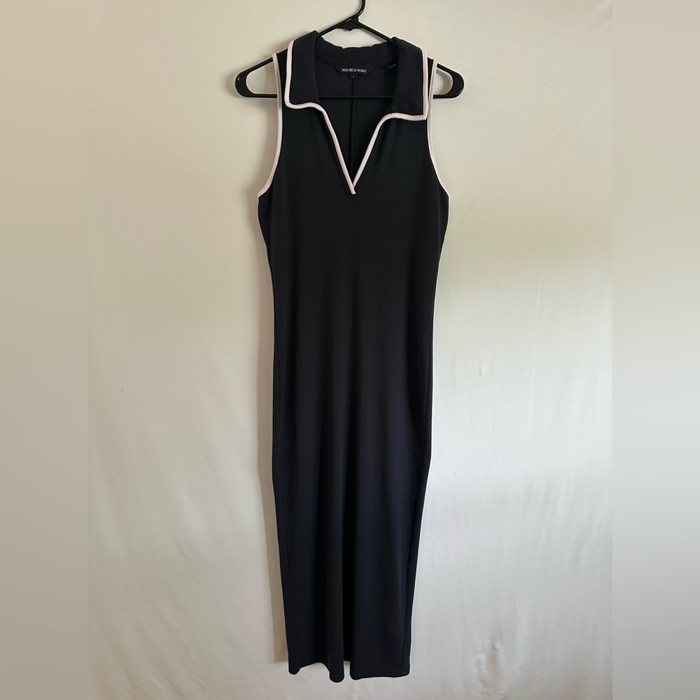 Veronica Beard Navy Size Medium Maxi Sleeveless Dress
